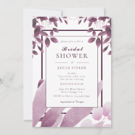 Elegant Burgundy Leaves Vrijgezellenfeest Kaart