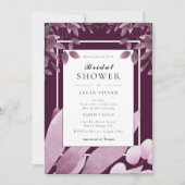 Elegant Burgundy Leaves Vrijgezellenfeest Kaart (Voorkant)