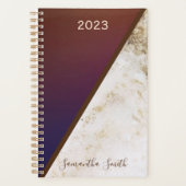 Elegant Burgundy Magenta Gold Fox in 2023 Planner (Voorkant)