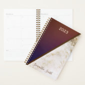 Elegant Burgundy Magenta Gold Fox in 2023 Planner (Display)