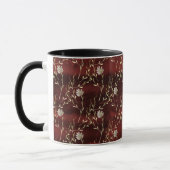 Elegant Burgundy Marsala Floral Black Mok (Links)