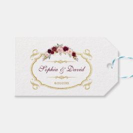 Elegant Burgundy Marsala Floral Fall Wedding Cadeaulabel