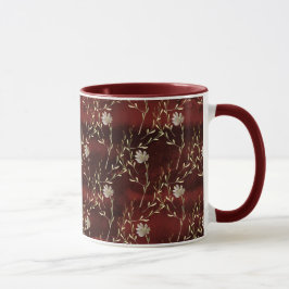 Elegant Burgundy Marsala Floral Mok