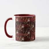 Elegant Burgundy Marsala Floral Mok (Links)