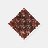 Elegant Burgundy Marsala Floral Party Paper Servet (Hoek)