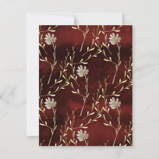 Elegant Burgundy Marsala Succulents Weduwschap Sav Save The Date (Achterkant)