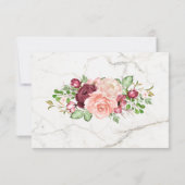 Elegant Burgundy Mauve Peach RSVP Enclosure (Achterkant)