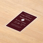 Elegant Burgundy Minimalist Acryl Uitnodigingen (Laagn)