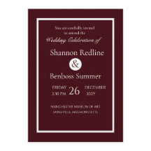 Elegant Burgundy Minimalist Wedding