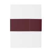 Elegant Burgundy Minimalist Wedding Uitnodigingen Wikkel (Achterkant Voorbeeld)