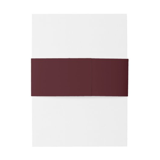 Elegant Burgundy Minimalist Wedding Uitnodigingen Wikkel (Achterkant Voorbeeld)