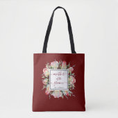 Elegant Burgundy Moeder van het Groom Wedding Tote Bag (Voorkant)