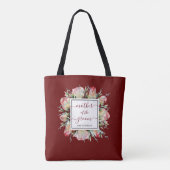 Elegant Burgundy Moeder van het Groom Wedding Tote Bag (Achterkant)