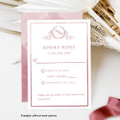 Elegant Burgundy Monogram en Waterverf RSVP