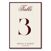 Elegant Burgundy Old Money Wedding Kaart (Voorkant)