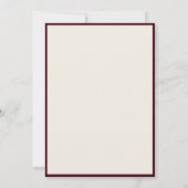 Elegant Burgundy Old Money Wedding Save The Date (Achterkant)