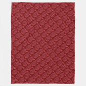 Elegant Burgundy Paisley Pattern Fleece Deken (Voorkant)