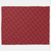 Elegant Burgundy Paisley Pattern Fleece Deken (Voorkant (Horizontaal))