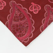 Elegant Burgundy Paisley Pattern Fleece Deken (Hoek)