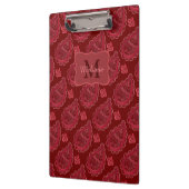 Elegant Burgundy Paisley Pattern gepersonaliseerd Klembord (Links)