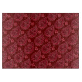 Elegant Burgundy Paisley Pattern Snijplank (Voorkant)