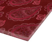 Elegant Burgundy Paisley Pattern Snijplank (Hoek)