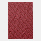 Elegant Burgundy Paisley Pattern Theedoek (Verticaal)