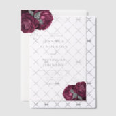 Elegant Burgundy Peonies Floral Wedding Vellum Uitnodigingen (Offset (Uitnodiging))