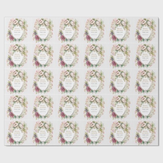 Elegant Burgundy Persoonlijk Vrijgezellenfeest Cadeaupapier (Vlak)