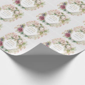 Elegant Burgundy Persoonlijk Vrijgezellenfeest Cadeaupapier (Hoek)