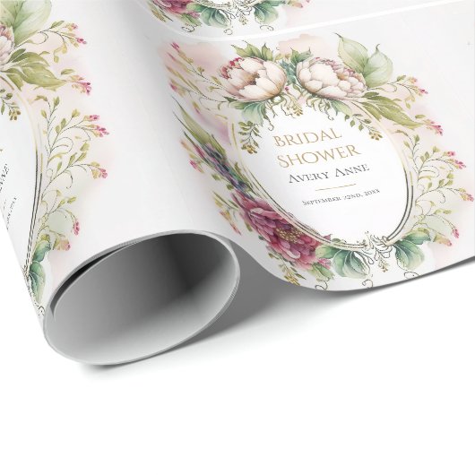 Elegant Burgundy Persoonlijk Vrijgezellenfeest Cadeaupapier (Rol Hoek)