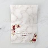 Elegant Burgundy Pink Blush Flowers Weddenschap (Binnen)