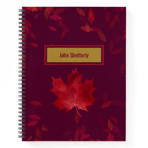 Elegant Burgundy Red en Gold Autumn Leaves