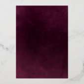 Elegant Burgundy Red en Gold Vrijgezellenfeest Folie Uitnodiging (Achterkant)