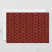 Elegant Burgundy Red Gold Cross Baptisme Bedankkaart (Achterkant)