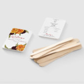 Elegant Burgundy Red "MARIGOLD" Wedding Program Handwaaier (Niet-gemonteerd)