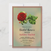 Elegant burgundy red roos floral Vrijgezellenfeest Kaart (Voorkant)