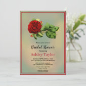 Elegant burgundy red roos floral Vrijgezellenfeest Kaart (Staand voorkant)