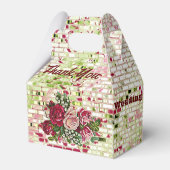 Elegant Burgundy Red Rustic Rozen Land Weddenschap Bedankdoosjes (Achterkant)