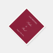 Elegant Burgundy Red Wedding Napkins Servet (Hoek)