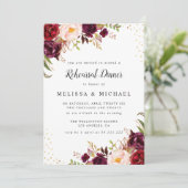 elegant burgundy - repetitie tijdens het diner kaart (Staand voorkant)