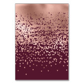 Elegant Burgundy Roos Gold Polka Dot Gradient Kaart (Achterkant)