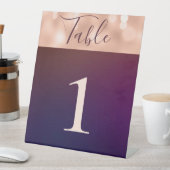 Elegant Burgundy Roos Gold Sparging Weduwingstabel Reclamebord Met Voetstuk (Insitu)