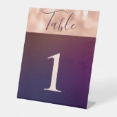 Elegant Burgundy Roos Gold Sparging Weduwingstabel Reclamebord Met Voetstuk (Voorkant)