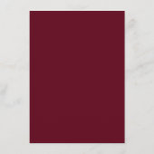 Elegant Burgundy & Roos Gold Wedding - Gegevens Informatiekaartje (Achterkant)