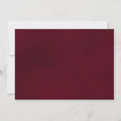 Elegant Burgundy Roos met Oval Photo Weddenschap Save The Date (Achterkant)