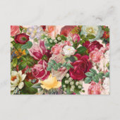 Elegant Burgundy Rozen Floral Wedding Details Card Informatiekaartje (Achterkant)