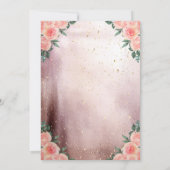 Elegant Burgundy Rozen Gold Lijst Retirement Kaart (Achterkant)