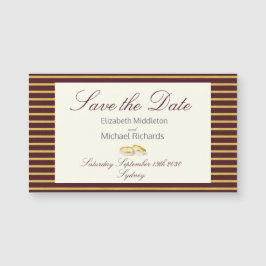 Elegant Burgundy Simple Wedding Save the Date