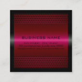 Elegant Burgundy Stainless Metal Vierkante Visitekaartje (Achterkant)